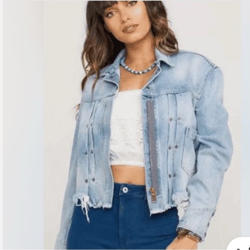 Free People Dillon jean jacket womens size Size S - Picture 1 of 15